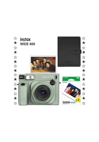 Instax Wide 400 Fotoğraf Makinesi + 20'li Film + Deri Albüm Set