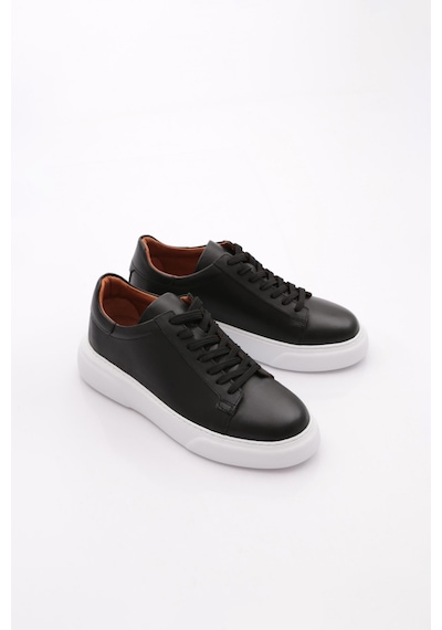 Dgn Leo Erkek Sneakers Ayakkabi Siyah Antik Beyaz
