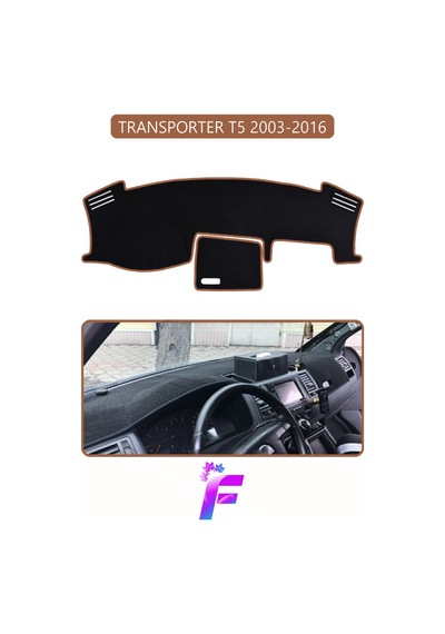 Volkswagen T5 2003-2016 Uyumlu Torpido Örtüsü Yansıma Önleyici Tam Koruma Hızlı Montaj K64