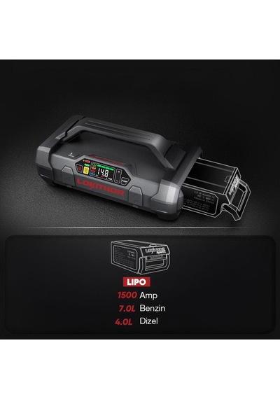 Lokithor Apartx1500 12v 1500amp Li-polimer Akıllı Akü Takviye +