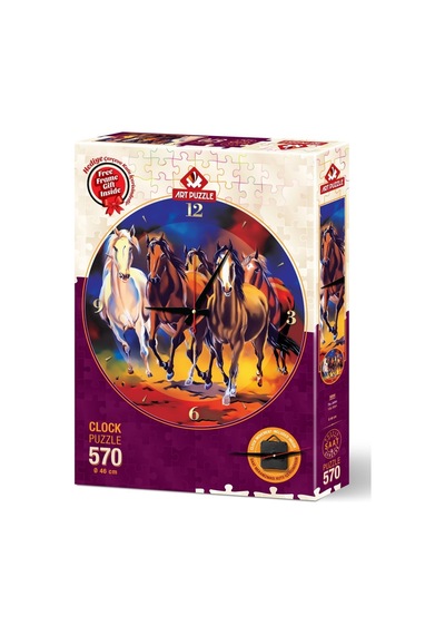 Yılkı Atları 570 Parça Saat Puzzle