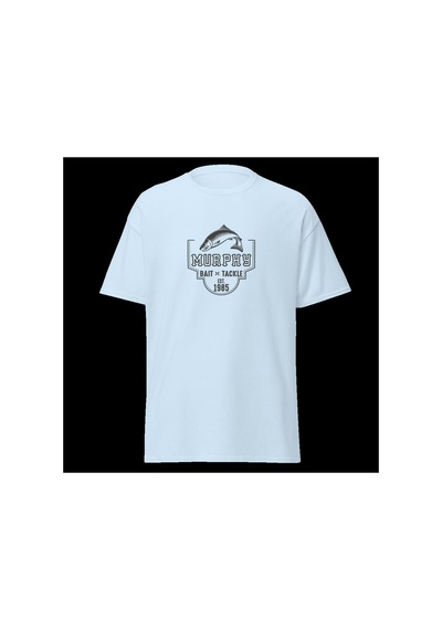 Wildstyle Murphys Bait Tackle Vintage Balıkçılık Olta Balıkçı Baskılı Unisex Bisiklet Yaka Pamuklu Tişört Bebek Mavisi