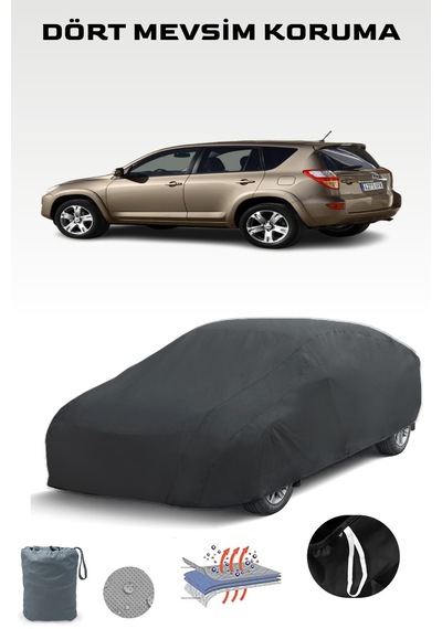 Siyah, Toyota Rav4 5 Kapılı 2013 - 2015, Araba Brandası, Oto Örtüsü, Araba Çadırı Siyah