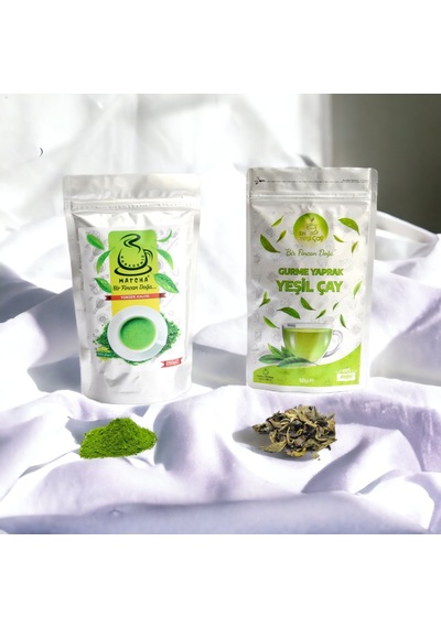 Karadeniz Matcha Yüksek Kalite 250 G + Gurme Yaprak Yeşil Çay 50 G
