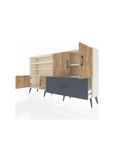 Arges Konsol 5 Raflı Tek Çekmeceli 4 Kapaklı 176x30x99 Aytaşı-çam Aytaşı-çam/antrasit Arges Konsol 5 Raflı Tek Çekmeceli 4 Kapaklı 176x30x99 Aytaşı-çam Aytaşı-çam/antrasit