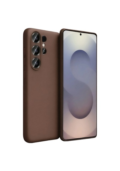 Samsung Galaxy  Uyumlu  S26 Ultra First Silikon - Kahverengi