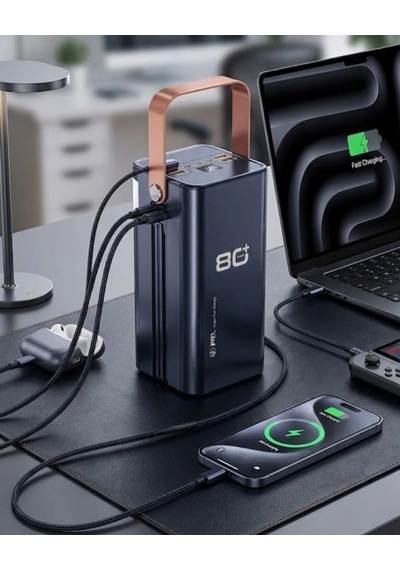 Hubrendy  80000 Mah Taşınabilir Powerbank Süper Hızlı Şarj Çoklu Çıkış Ve Led Göstergeli Diğer