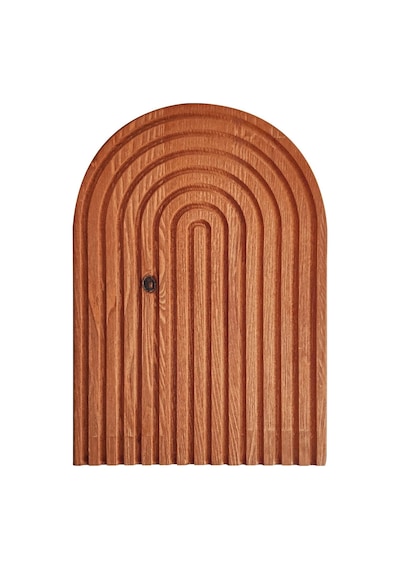 Premium Gökkuşağı Sunum Tahtası Koyu Kahve 30x18 Cm Renkli
