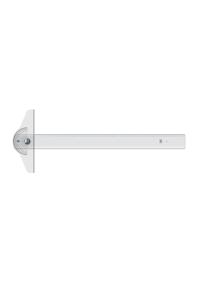 Hatas 01180 Minkale  Başlı T Cetveli İnce Bizote 75 CM Şeffaf