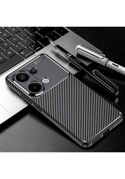 Vendas Xiaomi Redmi Note 13 Pro 4g Kılıf Zore Negro Silikon Kapak + Hayalet Ekran Koruyucu Siyah