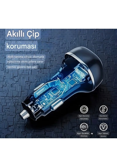Sundaree 51w Yaylı Şarj Kablolu 2 Girişli Type-c Ve Usb Hızlı