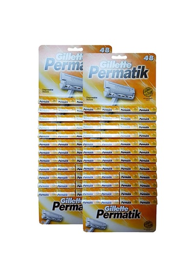 Permatik Tek Bıçaklı Traş Bıçağı 48x2 Permatik Kartela 96 Adet