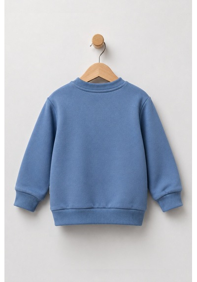 Overdo Kids Erkek Çocuk Kamuflaj Desenli Uzun Kol Sweatshirt Mavi
