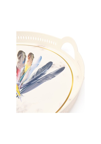 Zuccii Home Örgü Tepsi - Beyaz - 40x27 Cm Çok Renkli