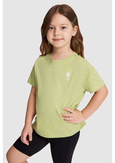 U.S. Polo Assn. Kız Çocuk Çağla Tişört Basic 50325609-vr016 Cagla