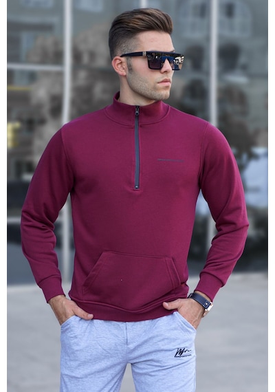 Madmext Madmext Bordo Erkek Sweatshirt 5300-bordo Bordo