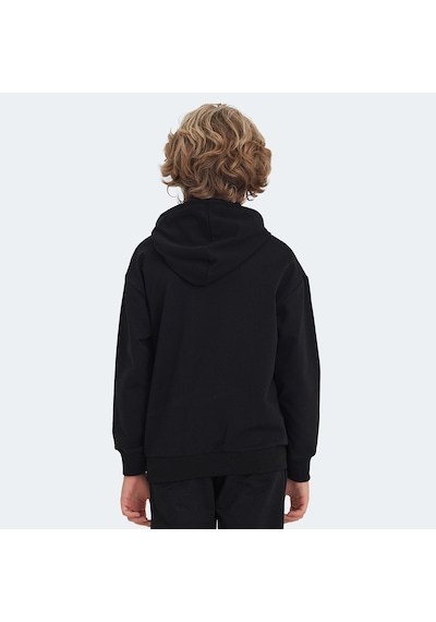 Slazenger LAYO Çocuk Kapüşonlu Siyah Sweatshirt