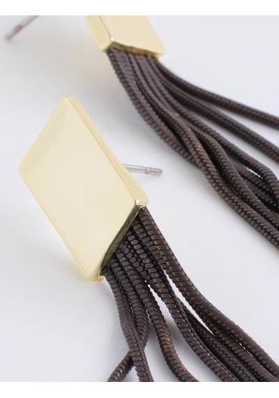 Jimmy Key Jimmy Key Altın Rengi Püskül Detaylı Modern Küpe 6sw437534150