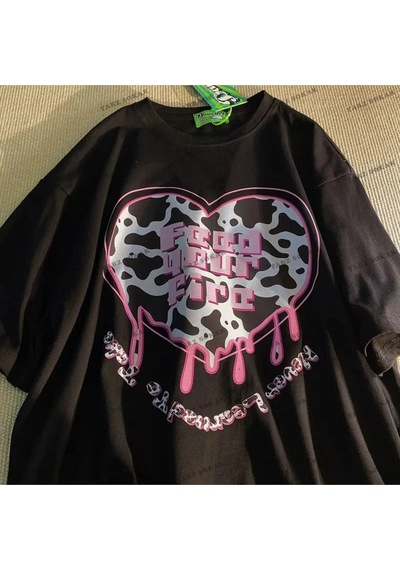 Adrift Y2k Unisex Harajuka Anime Retro Kawai Kuromi T-shirt Kod Rertr Startmore 6720 Siyah