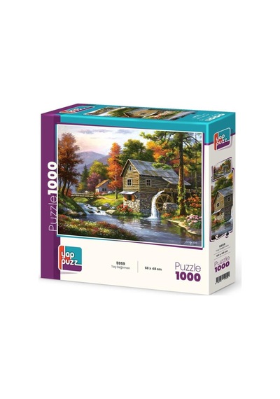 Taş Değirmen Ve Kuğu Gölü İkili Set - 1000 + 500 Parça İkili Puzzle Seti