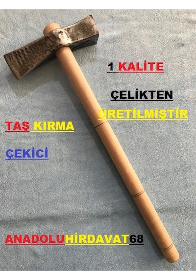 Bcn Taş Düzeltme Çekici Taş Kırma Çekici Saplı Usta Çekici 1200Gr