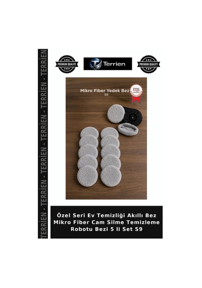 Özel Seri Ev Temizliği Akıllı Bez Mikro Fiber Cam Silme Temizleme Robotu Bezi 5 Li Set S9 Çok Renkli