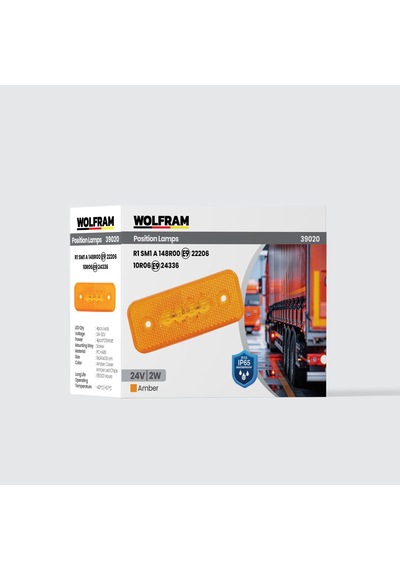 Side Marker Yan Pozisyon Lambası Amber Renk Led 24v 2w E9-r10 Belgeli