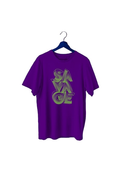 Bluu Savage Sporcu T-Shirt Bisiklet Yaka (528819272) Mor