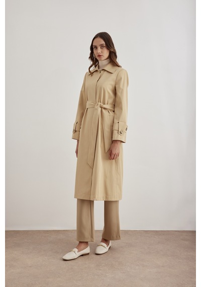 Aker 24aw07174111 Küçük Beden Trençkot 24aw07174111 038 Camel Camel