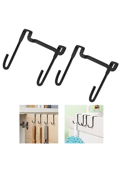 Paslanmaz Çelik Banyo İçin Askılık M Model -al4838 2 Adet Siyah