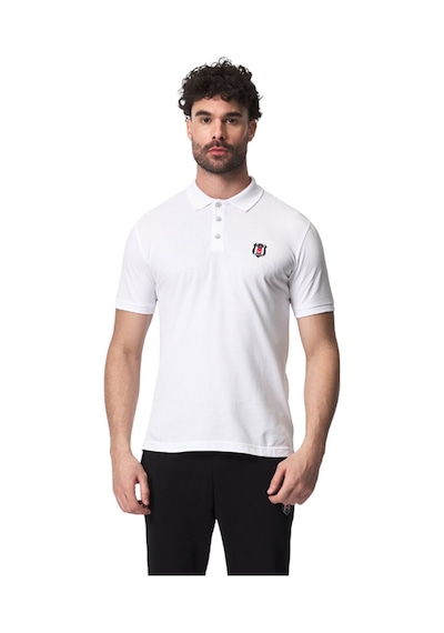 Beşiktaş Lisanslı Beyaz Polo T-shirt Uv Kutu