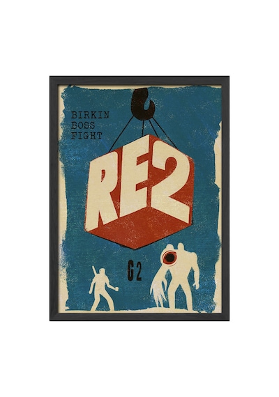 Resident Evil Siyah Ahşap Çerçeveli Poster, Dekoratif Oyun Duvar Tablosu