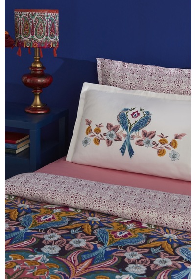 Karaca Home Marsey Çift Kişilik Saten Nevresim Takımı Multicolor