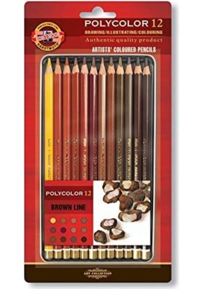 Koh-i-noor Polycolor Artist Kuru Boya Kalemi Kahverengi Tonlar Me