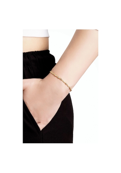 So Chic Lavinya 18 Ayar Sarı Altın Kaplama 19 Cm Gümüş Bileklik Sarı