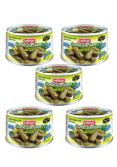 Hana Zeytin Yağlı Yaprak Sarma Yalancı Dolma 400 Gr X5adet - Vejetaryen