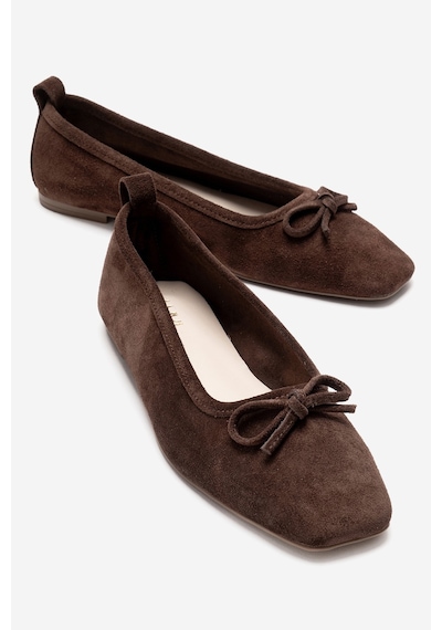 Luvishoes Sosa Kahverengi Süet Hakiki Deri Küt Burunlu Fiyonklu Kadın Babet Ayakkabı Kahverengi Luvishoes Sosa Kahverengi Süet Hakiki Deri Küt Burunlu Fiyonklu Kadın Babet Ayakkabı Kahverengi