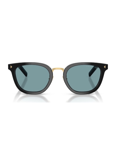 Prada Pr C01sd 16k04d 49 Unisex Polarize Oval Aynalı Siyah Kemik Güneş Gözlüğü Siyah
