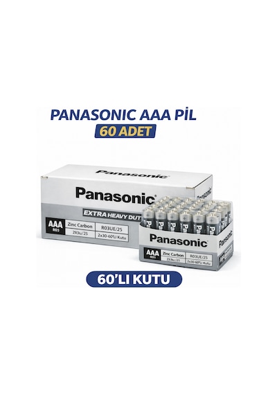 Pana Aaa R03 İnce Pil Zinc Carbon Extra Heavy Duty 2 Li 30 Paket