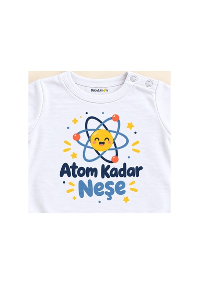 Babylimon Atom Kadar Neşe Beyaz Kısa Kollu Çıtçıtlı Bebek Zıbını Beyaz - Atom Kadar Neşe - 928161951 Beyaz - Atom Kadar Neşe