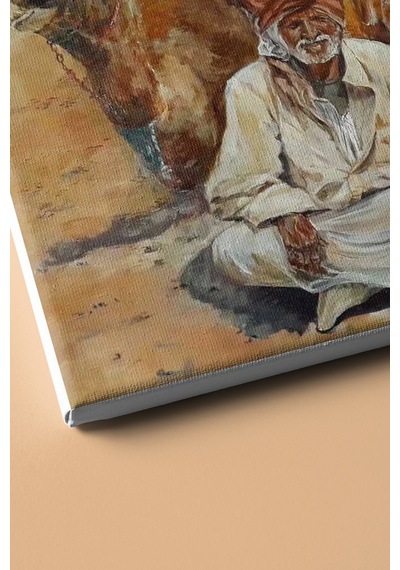 Webstyle Sayılarla Boyama Seti Kasnaklı Neşeli Develer 50 X 65 Cm