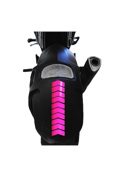 Ok Tasarımlı Gül Pembesi Çamurluk Kask Sticker Çınar Extreme