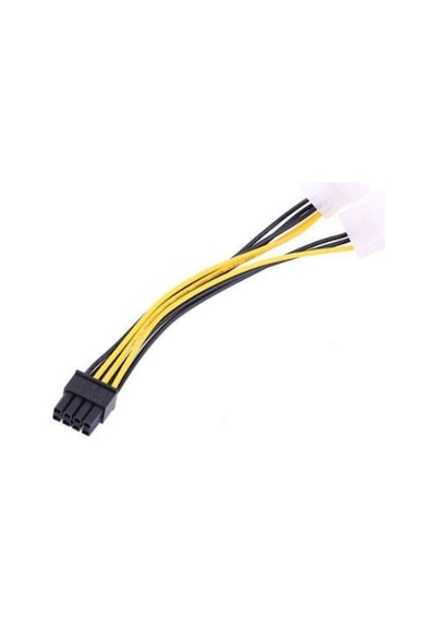 30 cm 8 pin 2x molex pci express güç kablo 30 cm 8 pin 2x erkek molex pci exp gpu kablo