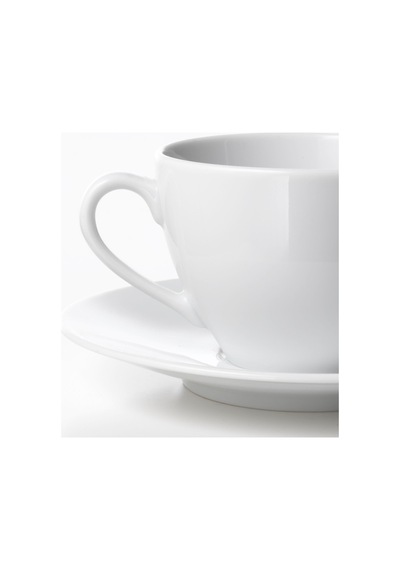 Ikea Vardera Porselen Fincan Ve Tabak 7 Cm 200 Ml Beyaz 2 Parça