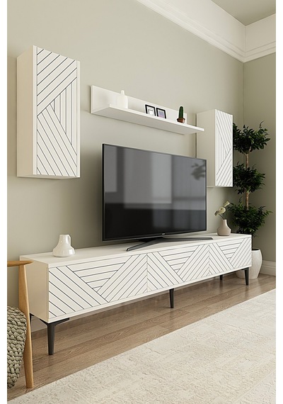 Tvr1802b - Ferrotvr180 Tv Ünitesi Takımı Beyaz 180cm Beyaz