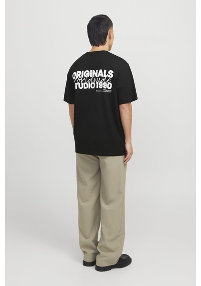 Jack & Jones Jorvesterbro Back Tee Ss Crew Neck Siyah Renkli