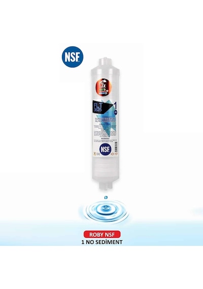 Roby 12'' İnline Kapalı Kasa Nsf 5 Mikron Şeffaf Sediment Filtre