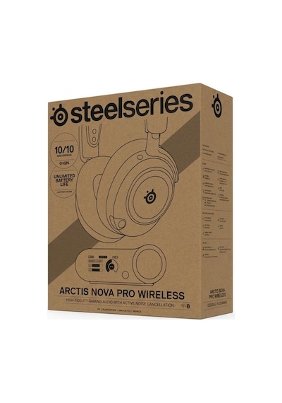 Steelseries Arctis Nova Pro Wireless Etaıl Box Kablosuz Gaming Oyuncu Kulaklığı -beyaz