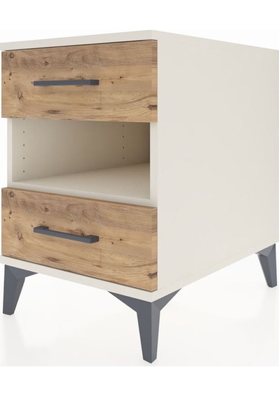 Kronos Komodin Tek Raflı 2 Çekmeceli 44x59x64 Aytaşı-çam Aytası