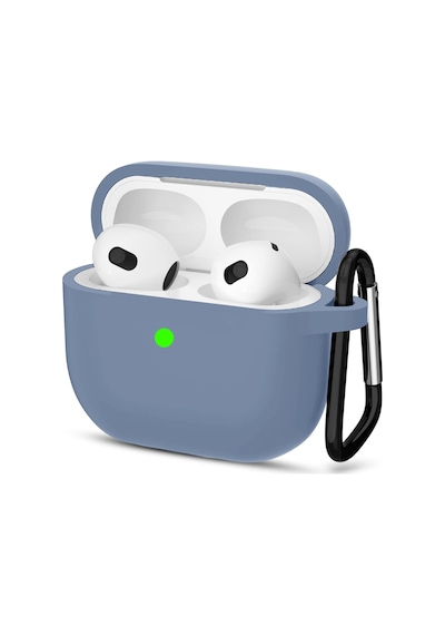 Airpods 3. Nesil İle Uyumlu Premium Lansman Serisi Kadife İç Astarlı Darbe Emici Silikon Kılıf Mavi